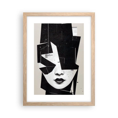 Plakat i ramme af lyst egetræ - Dybt skjult - 30x40 cm