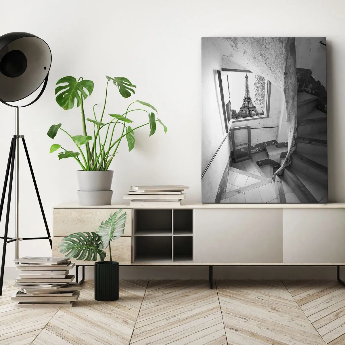 Lærredstryk - Billede på lærred - Sikke en udsigt! - 50x70 cm