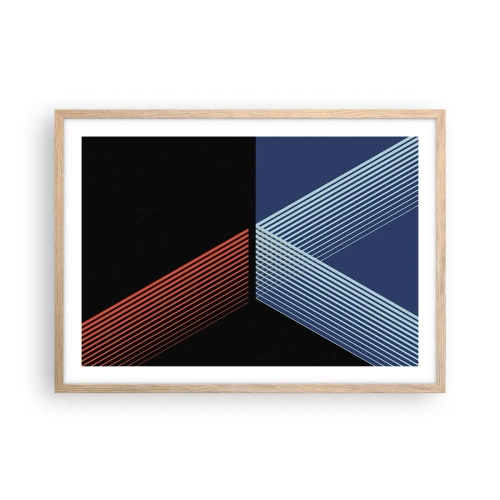 Plakat i ramme af lyst egetræ - En simpel historie - 70x50 cm
