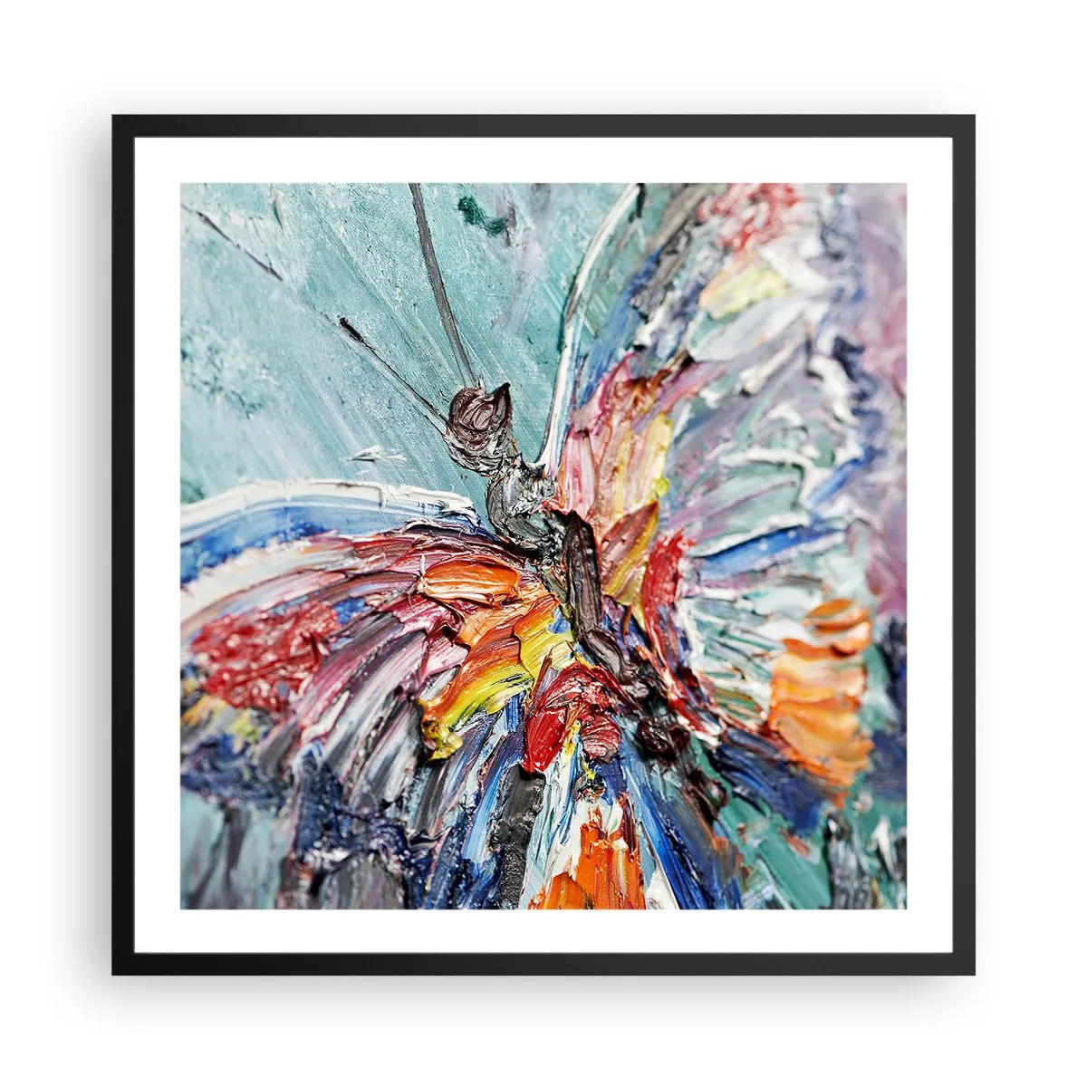 Plakat i sort ramme - Malet af naturen - 60x60 cm