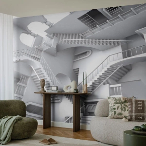Fototapet Premium Canvas - Rummets paradokser - Abstraktion, 3D, Arkitektur - 300x210 cm