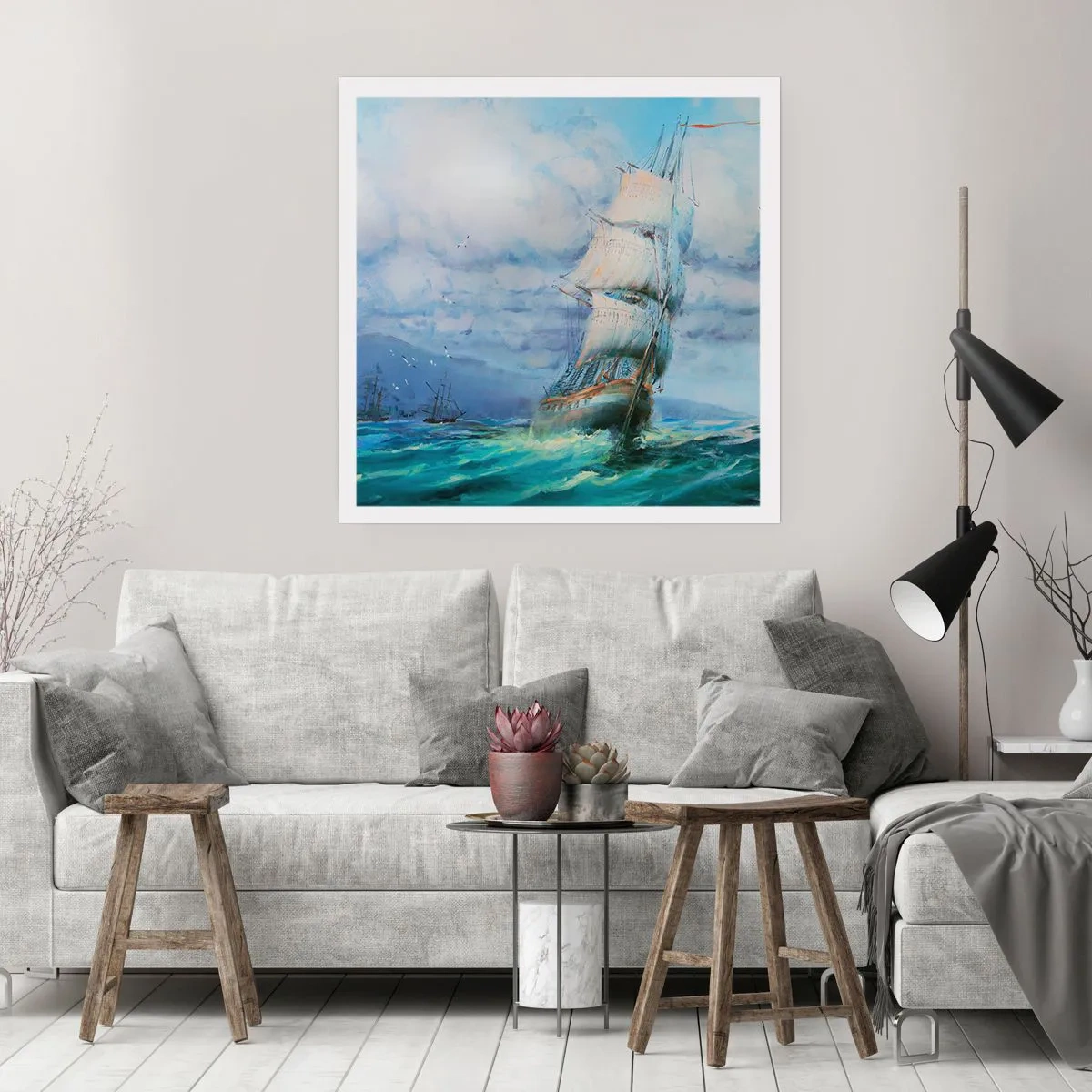 Plakat - God vind - 30x30 cm