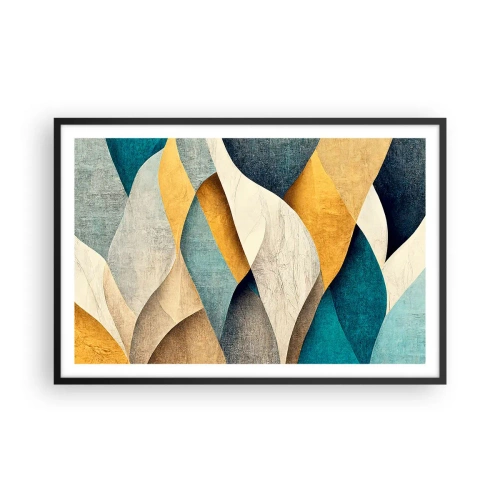 Plakat i sort ramme - Rytme og bølger - 91x61 cm
