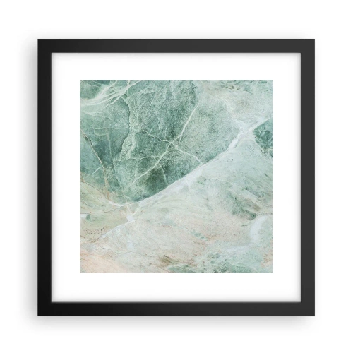Plakat i sort ramme - Den ædle kølighed af sten - 30x30 cm