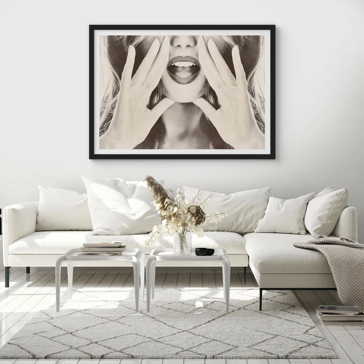 Plakat i sort ramme - Jeg er på vej! - 70x50 cm