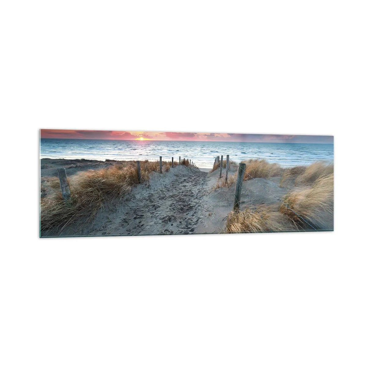 Billede på glas - Du har udgydt en regnbue af strålende pragt.... - 160x50 cm