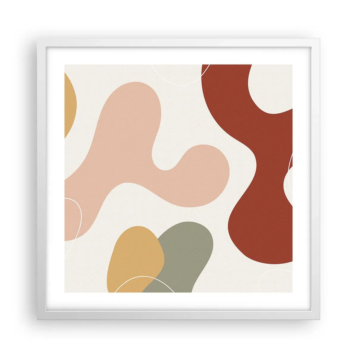 Plakat i hvid ramme - Es eller flores? - 50x50 cm