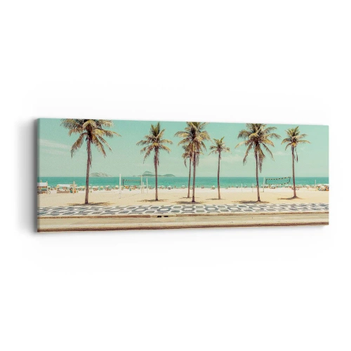 Lærredstryk - Billede på lærred - På stranden - 90x30 cm