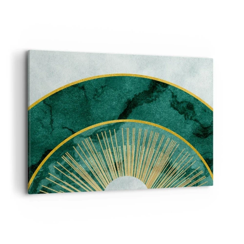 Lærredstryk - Billede på lærred - Et anderledes solsystem - 100x70 cm