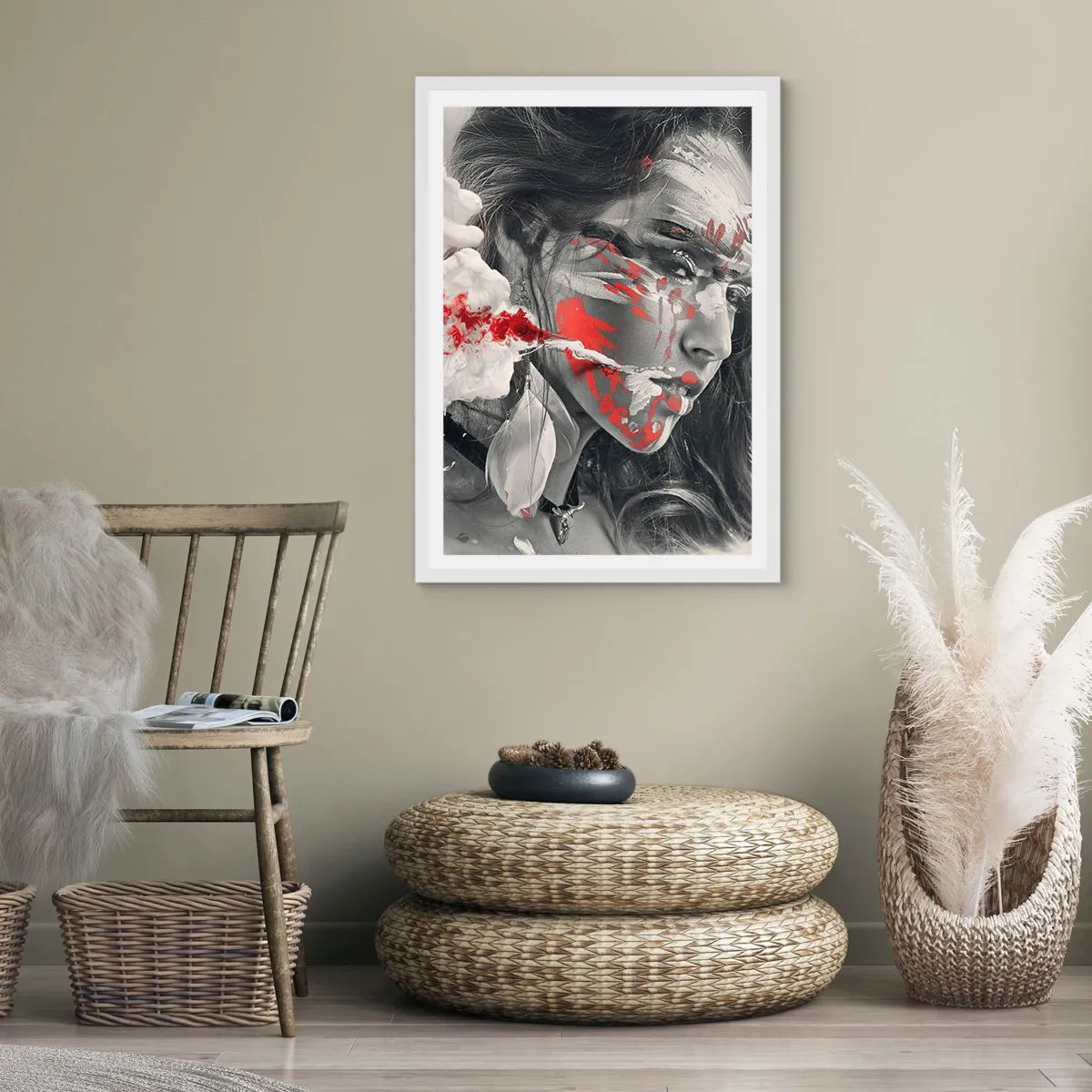 Plakat i hvid ramme - I det absurdes damp - 50x70 cm