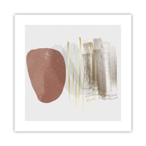 Plakat - Abstrakt kolonnade - 40x40 cm