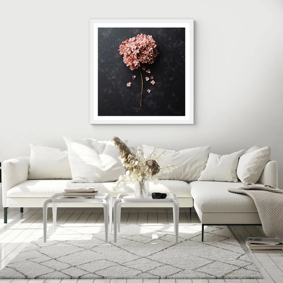 Plakat i hvid ramme - Et virkelig romantisk tegn - 40x40 cm