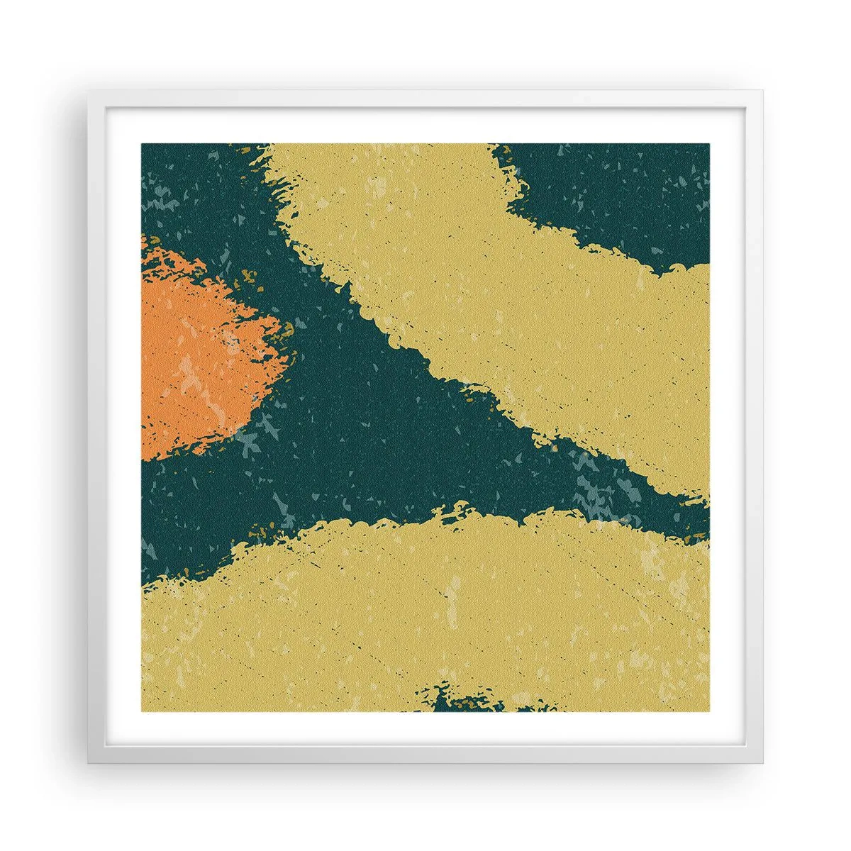 Plakat i hvid ramme - Abstraktion - i slowmotion - 60x60 cm