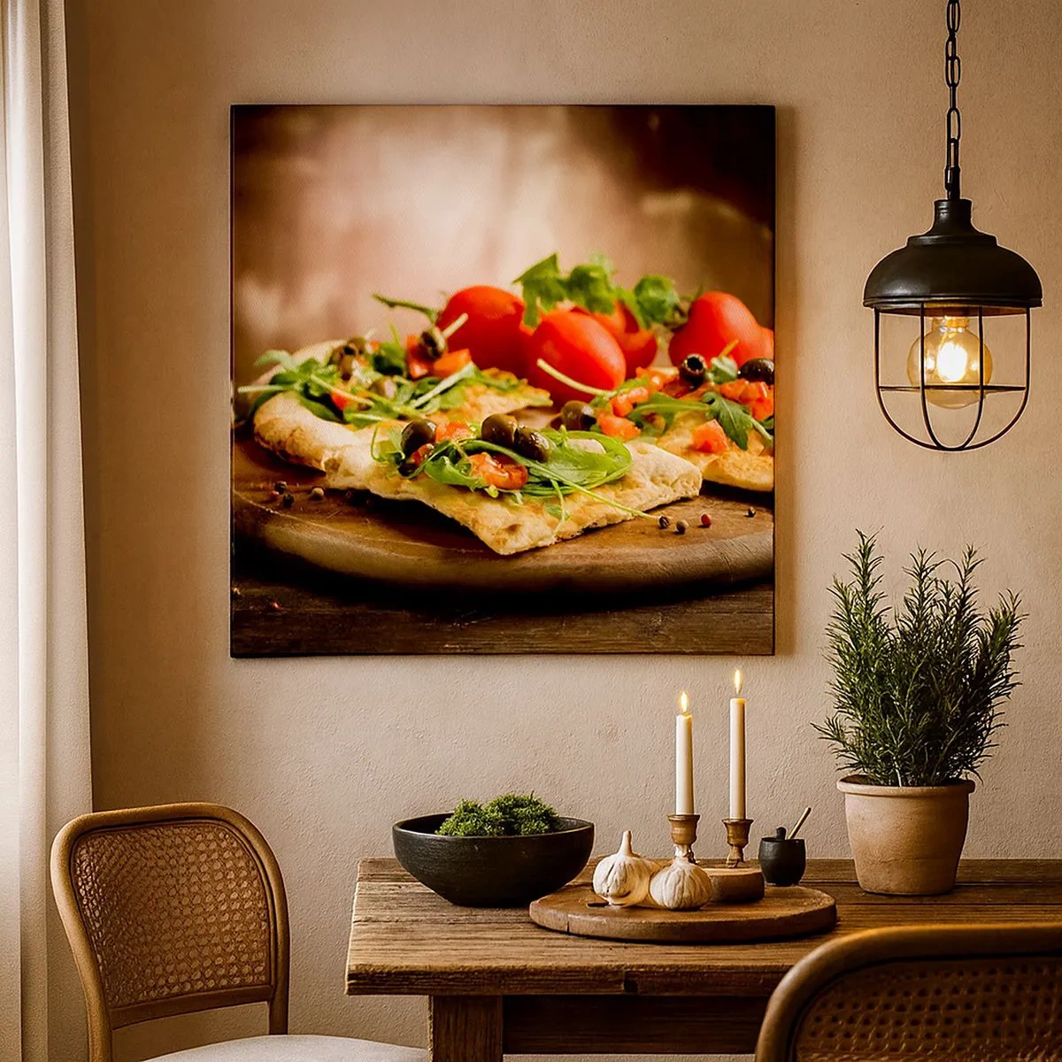 Lærredstryk - Billede på lærred - Direkte fra ovnen og fra haven - 30x30 cm