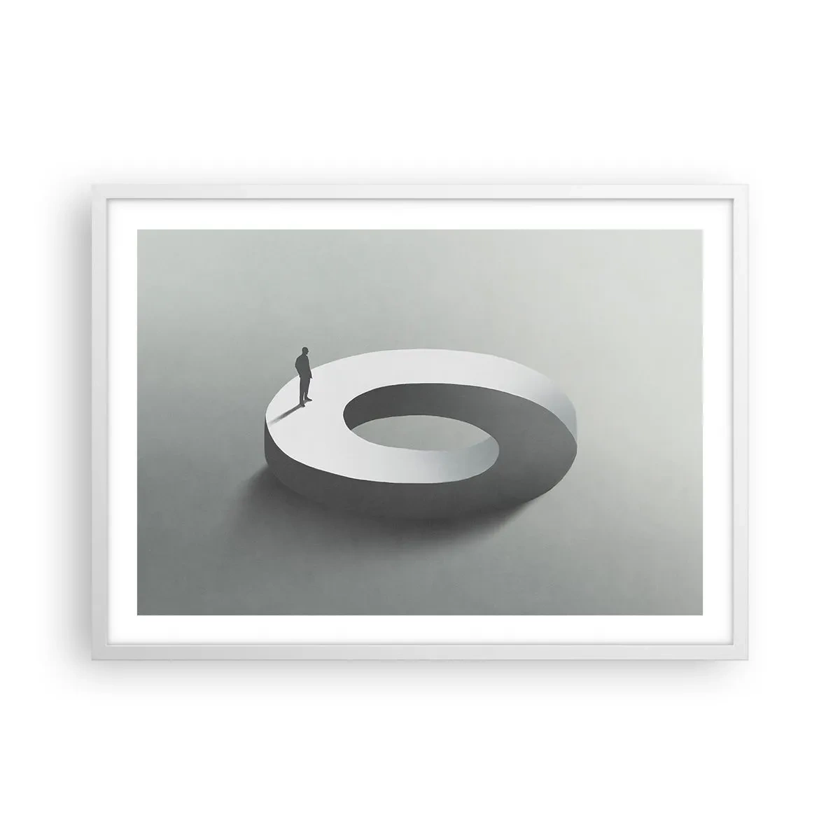 Plakat i hvid ramme - Og vær klog - 70x50 cm