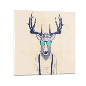 Billede på glas - Hvem forventede du? - 70x70 cm