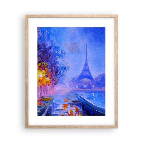 Plakat i ramme af lyst egetræ - En drømmevandring - 40x50 cm