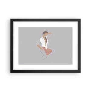 Plakat i sort ramme - Omrids af nåde - 40x30 cm