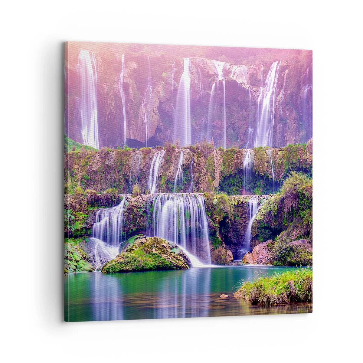 Lærredstryk - Billede på lærred - Trappe til himlen - 60x60 cm