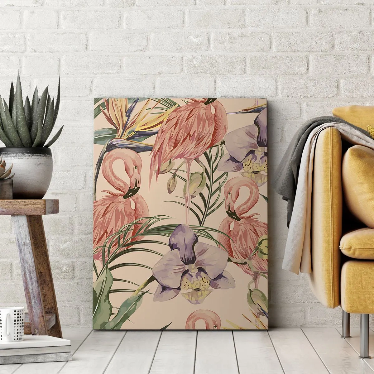 Lærredstryk - Billede på lærred - Lyserød blomstret ballet - 45x80 cm