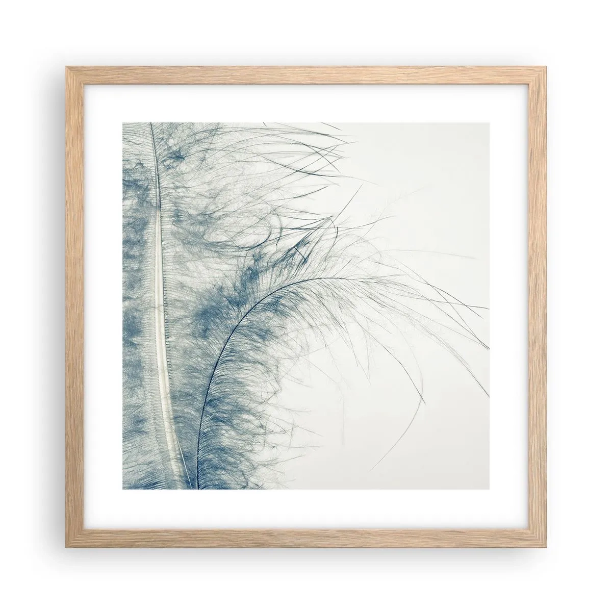 Plakat i ramme af lyst egetræ - Naturens hvisken - 40x40 cm
