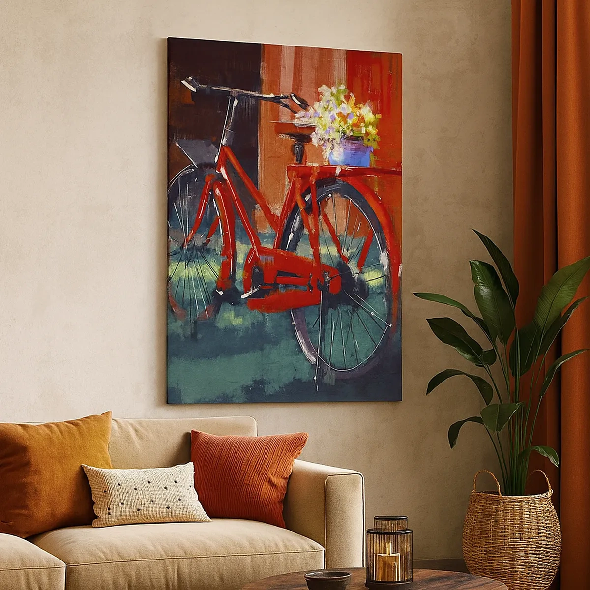 Lærredstryk - Billede på lærred - I want to ride my bicycle - 50x70 cm