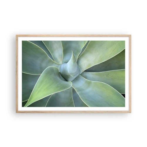 Plakat i ramme af lyst egetræ - Den grønne fødsel - 91x61 cm