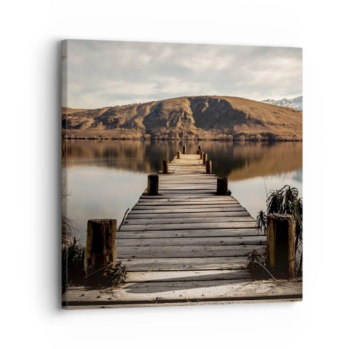 Lærredstryk - Billede på lærred - Et landskab i stilhed - 30x30 cm