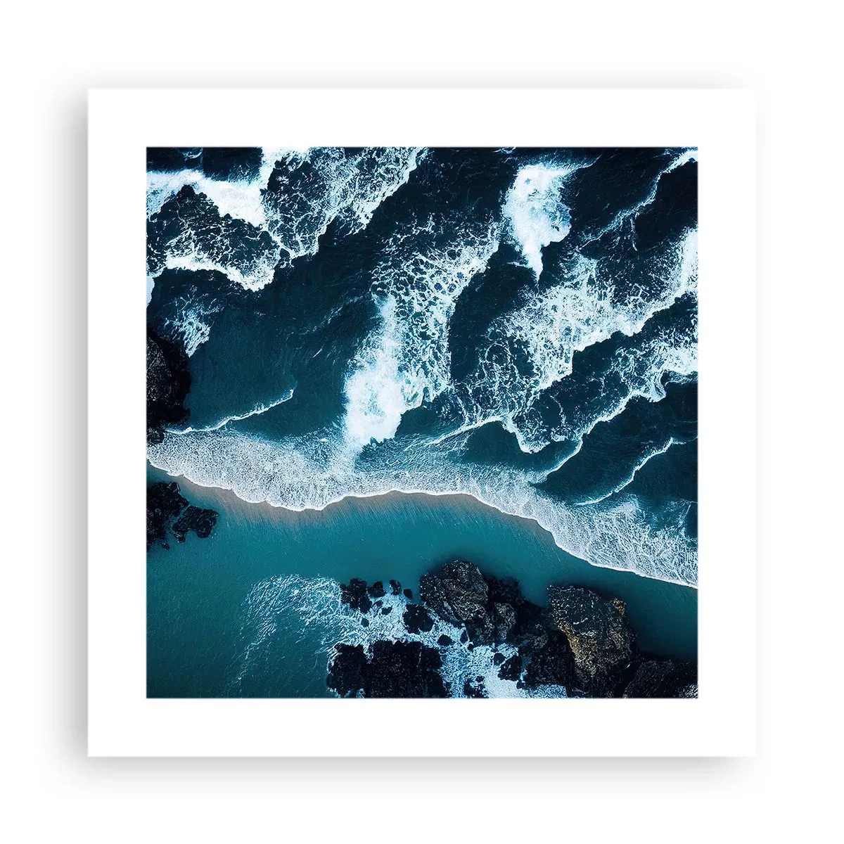 Plakat - Svøbt i bølger - 40x40 cm