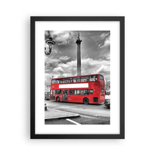 Plakat i sort ramme - Byens sande livsnerve - 30x40 cm