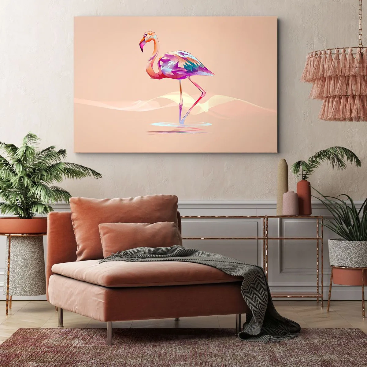 Lærredstryk - Billede på lærred - Fugl af god stemning - 120x80 cm