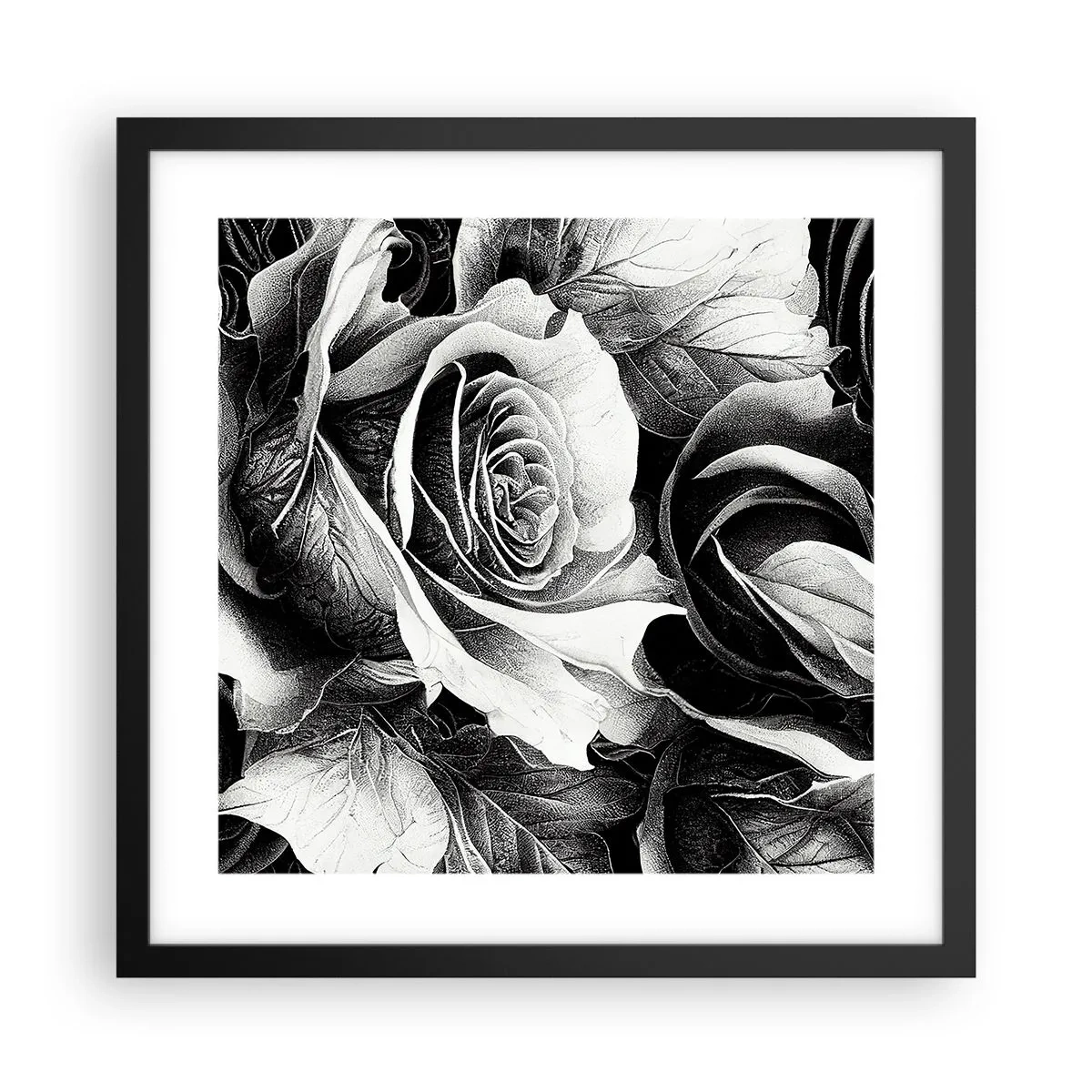Plakat i sort ramme - Altid dronning - 40x40 cm