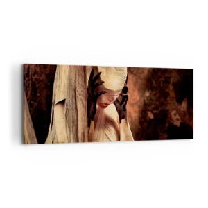 Lærredstryk - Billede på lærred - Mellem godt og ondt - 120x50 cm