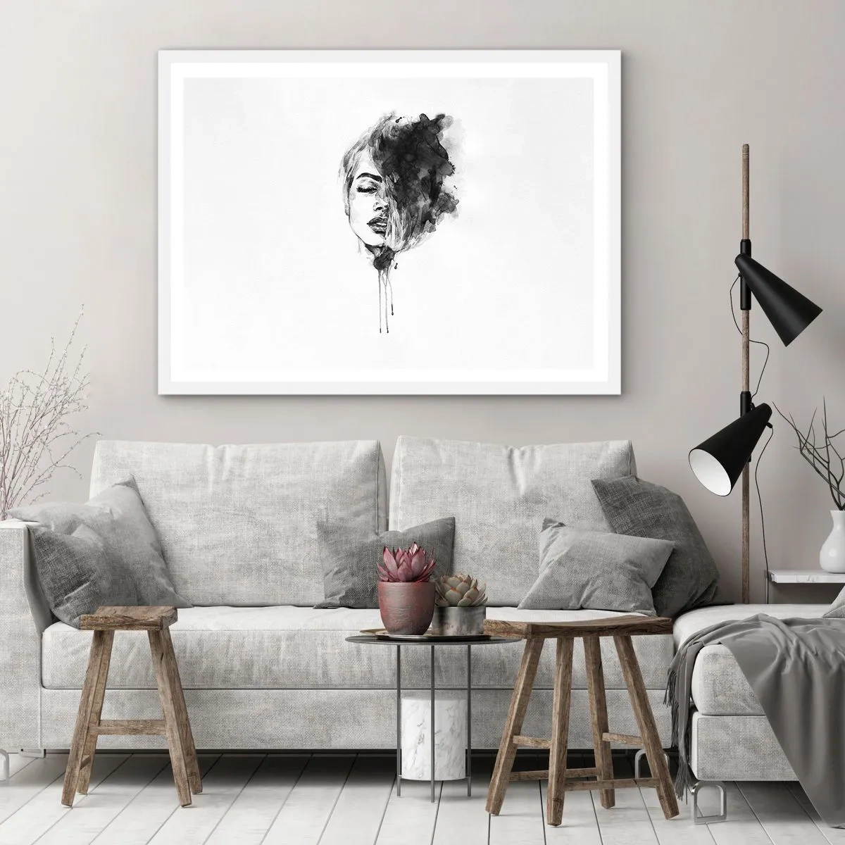 Plakat i hvid ramme - Hvad piger drømmer om - 70x50 cm