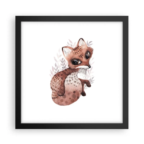 Plakat i sort ramme - Kun kærlighed - 30x30 cm