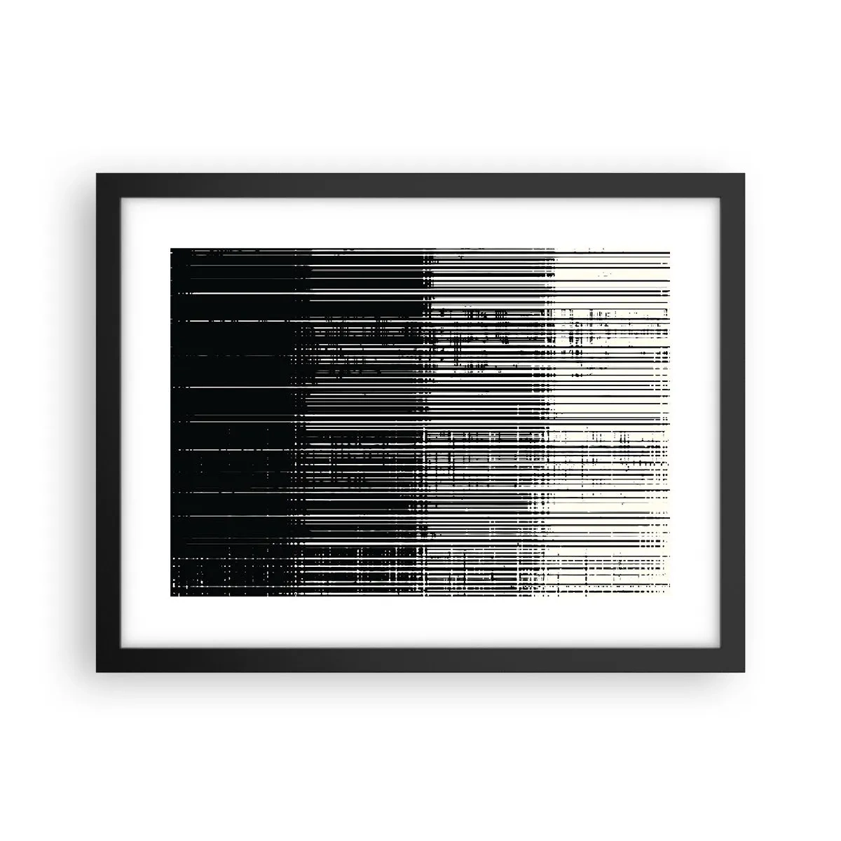 Plakat i sort ramme - Bølger og vibrationer - 40x30 cm
