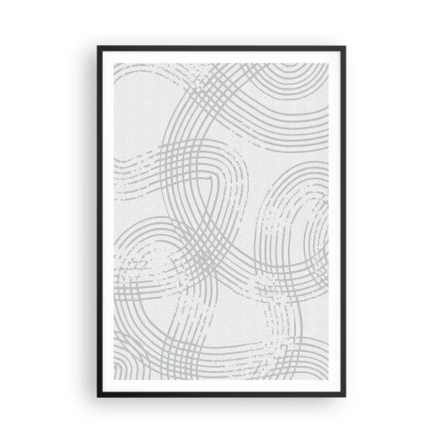 Plakat i sort ramme - Der er ingen lige vej - 70x100 cm