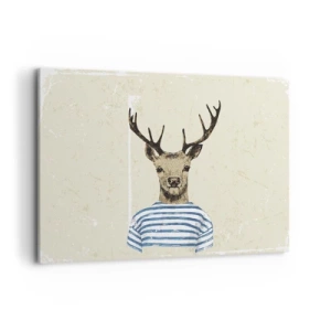 Lærredstryk - Billede på lærred - Fordi jeg kan lide stribede skjorter! - 120x80 cm