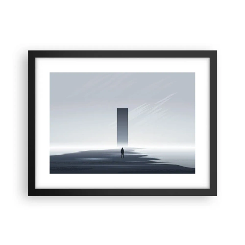 Plakat i sort ramme - Mulighed eller trussel? - 40x30 cm