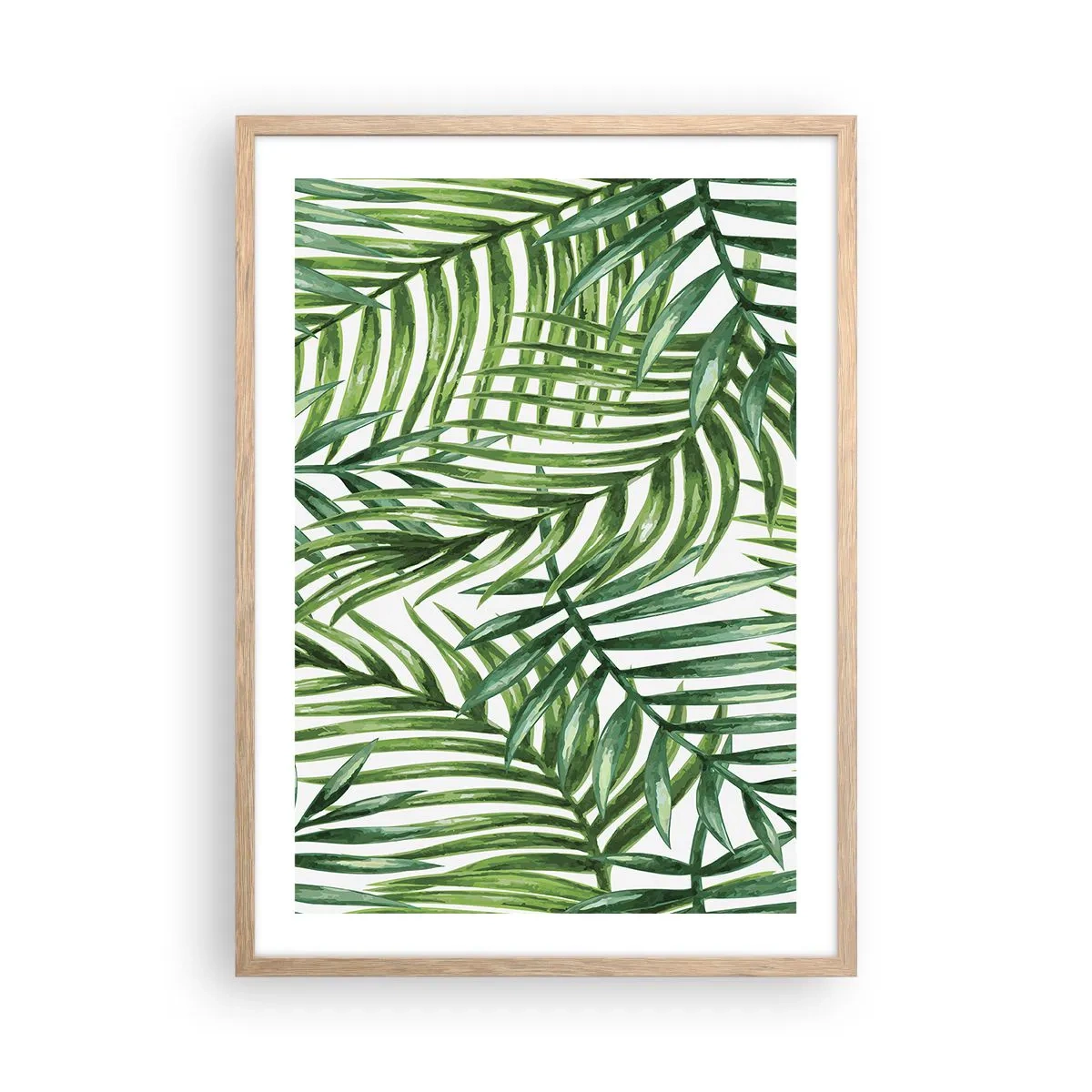 Plakat i ramme af lyst egetræ - Under det grønne baldakin - 50x70 cm
