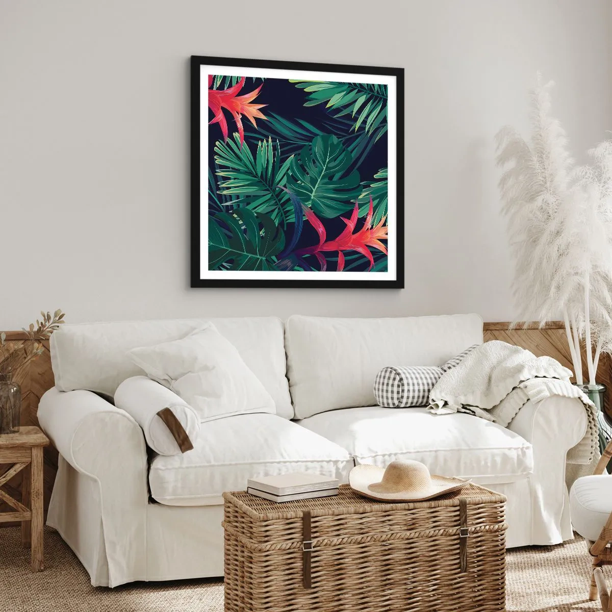 Plakat i sort ramme - Brænd i grønt - 30x30 cm