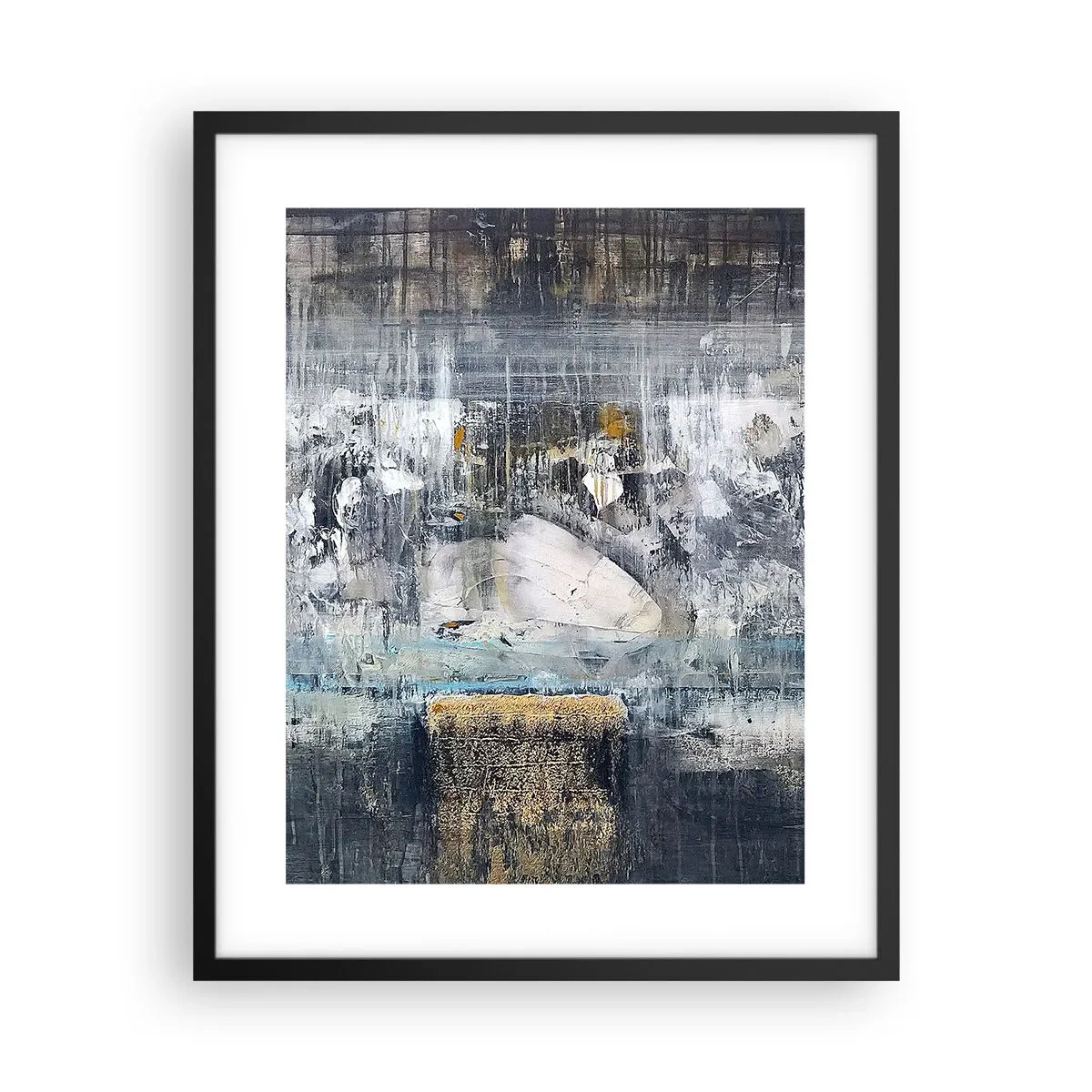 Plakat i sort ramme - Som på is, som på fortovet - 40x50 cm