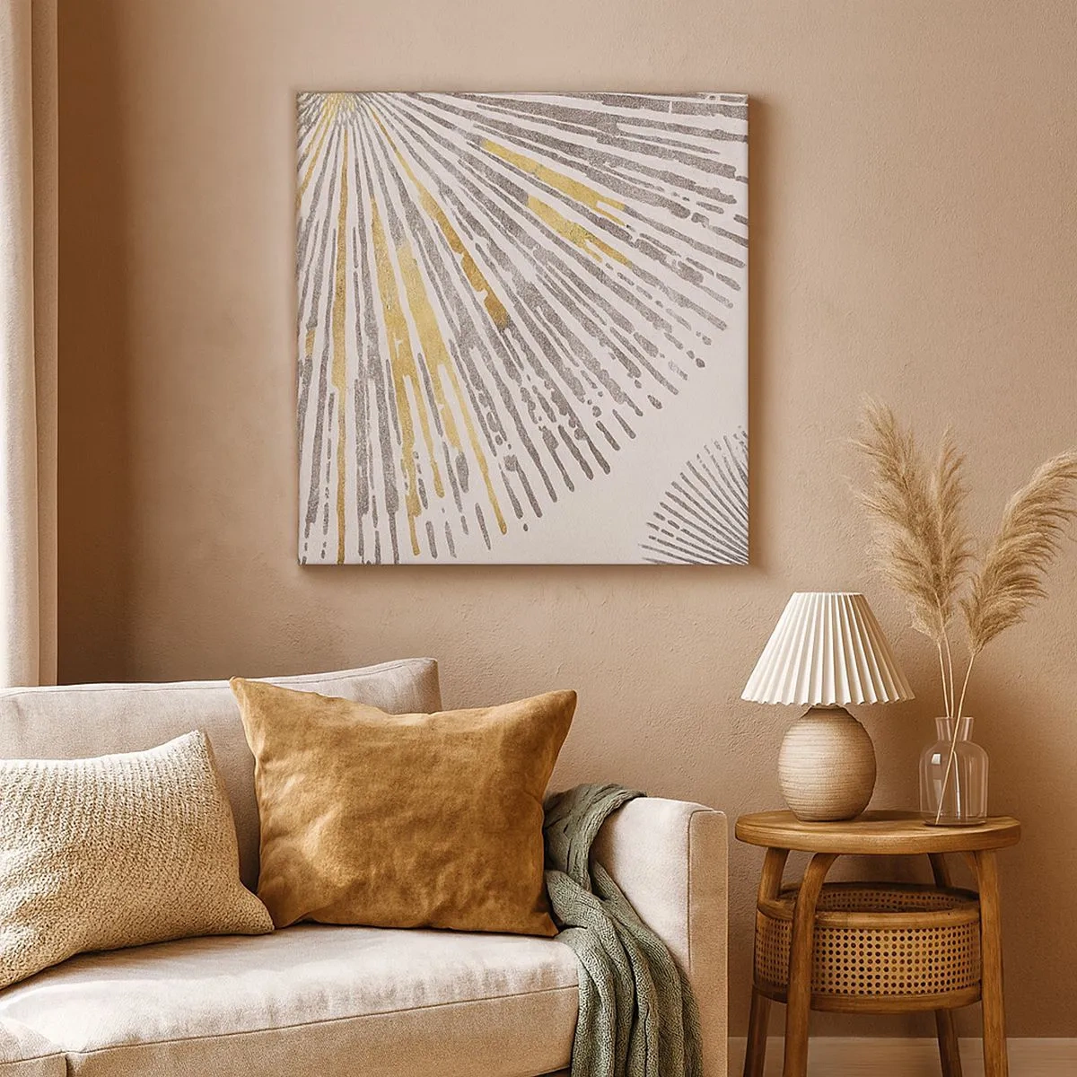 Lærredstryk - Billede på lærred - Skønheden i en rokke - 30x30 cm