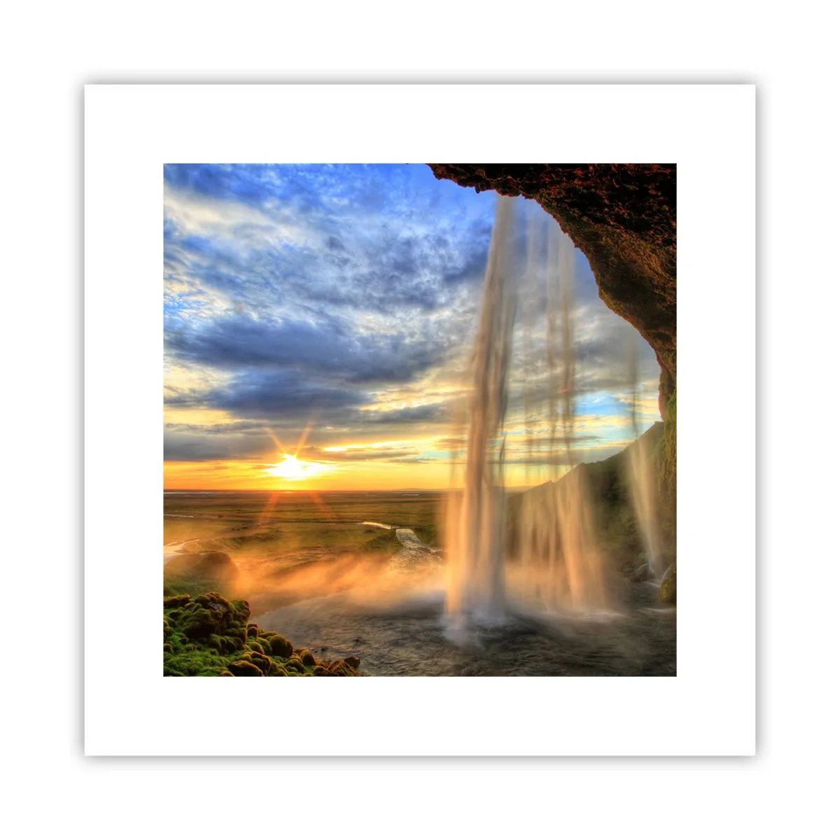 Plakat - Verden bag sløret af dråber - 30x30 cm