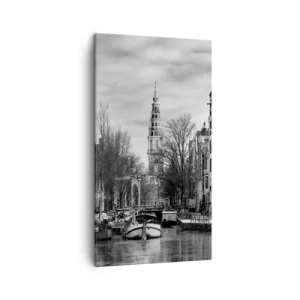 Lærredstryk - Billede på lærred - Amsterdam stemning - 45x80 cm