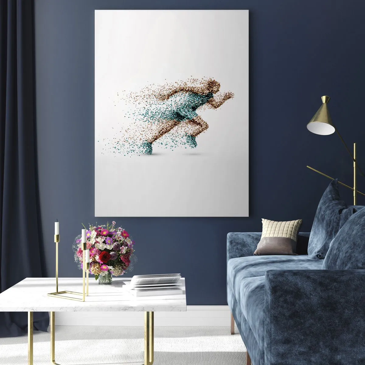 Billede på glas - Livet er et kapløb - 80x120 cm