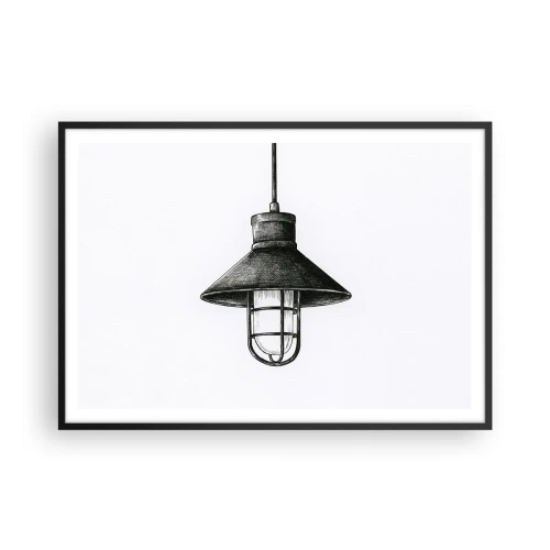 Plakat i sort ramme - Som for mange år siden... - 100x70 cm