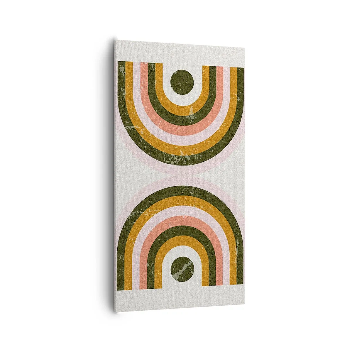 Lærredstryk - Billede på lærred - Tvilling-abstraktion - 65x120 cm