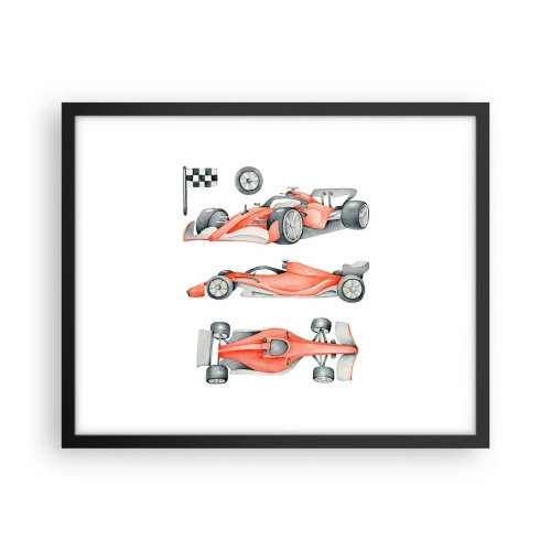 Plakat i sort ramme - At indhente en drøm - 50x40 cm