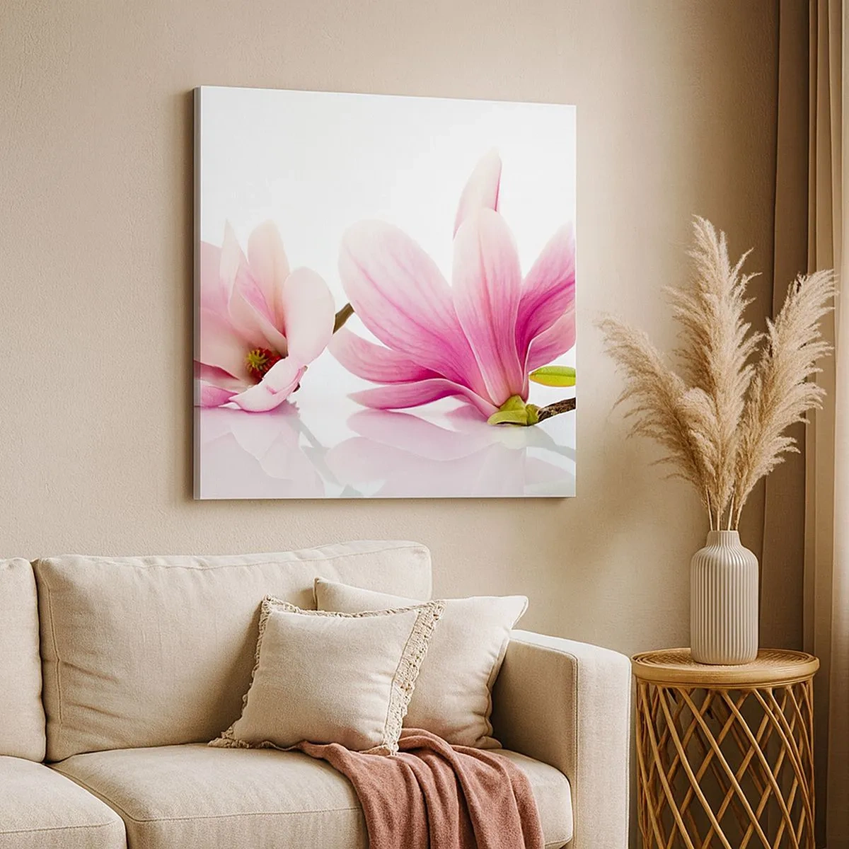 Lærredstryk - Billede på lærred - Blød som et åndedrag af forår - 30x30 cm